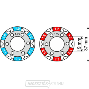 Csigakerék 1.0-1.2 19/37 acél/1db