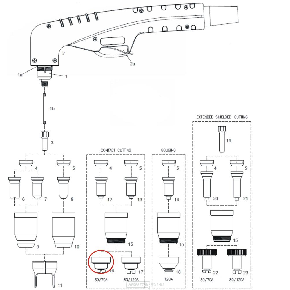 Érintkező rögzítés 40/70 A 100