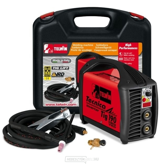 Hegesztési inverter - Tecnica 190 DC-LIFT VRD MMA Telwin kábelekkel