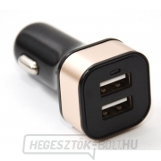 Autótöltő HC-C04 2×USB, fekete gallery main image