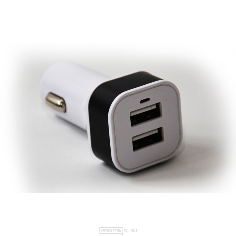 Autótöltő HC-C04 2×USB, fehér