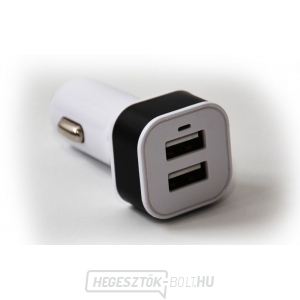 Autótöltő HC-C04 2×USB, fehér