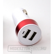 Autótöltő HC-C27 2×USB, fehér gallery main image