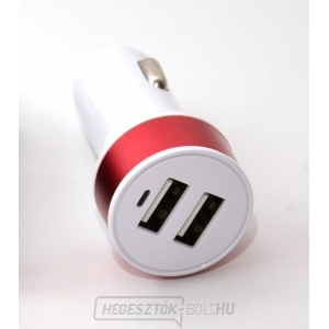 Autótöltő HC-C27 2×USB, fehér gallery main image