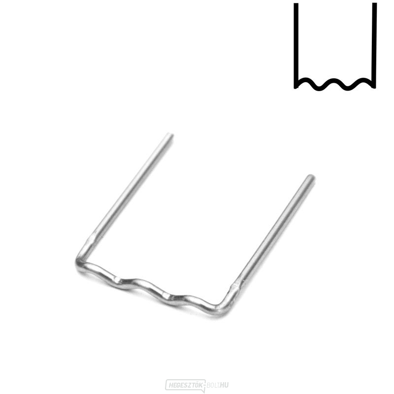 PU8 - 100 db rozsdamentes acél U alakú tűzőkapocs készlet, Ø 0,8 mm