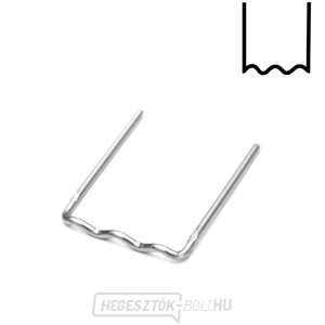 PU8 - 100 db rozsdamentes acél U alakú tűzőkapocs készlet, Ø 0,8 mm gallery main image
