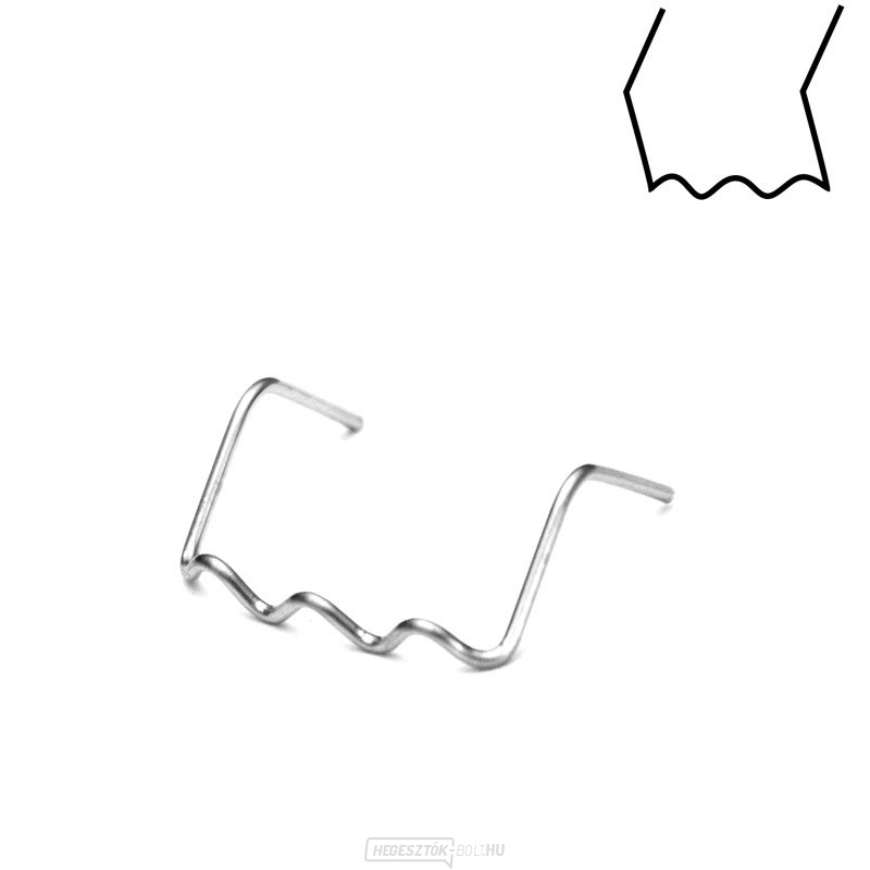 PU8L - 100 db rozsdamentes acél U alakú tűzőkapocs készlet, Ø 0,8 mm