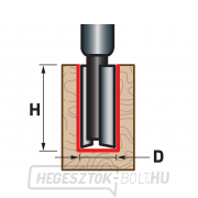 Fafaragó router, D6,3xH25, 8mm-es szárral Előnézet 