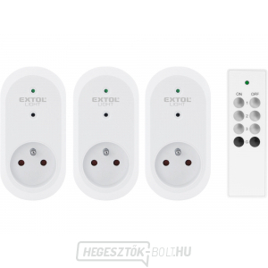 Távirányítós aljzat 3db, alapkészlet távirányítóval, hatótávolság 30m Távirányítós aljzat 3db, alapkészlet távirányítóval, hatótávolság 30m gallery main image