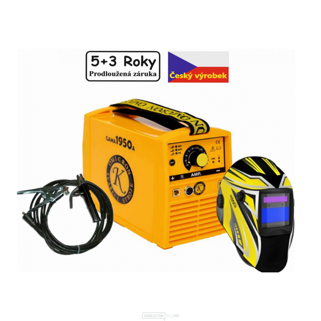 Hegesztési inverter GAMA 1950A kábelek 3/25 mm-es motorháztetővel