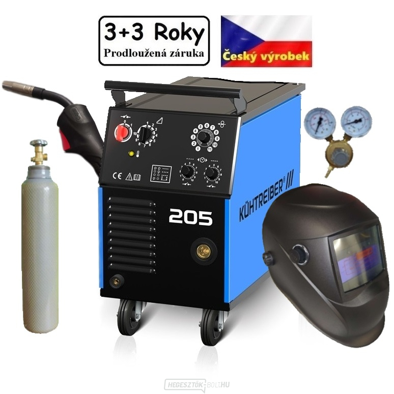 205-ös készlet Standard 4 görgős + égő + fedél + szelep + teli CO2 palack