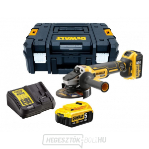 Akkus sarokcsiszoló 125mm DeWalt DCG405P2, 2x 5,0 Ah + ház Akkus sarokcsiszoló 125mm DeWalt DCG405P2, 2x 5,0 Ah + ház gallery main image