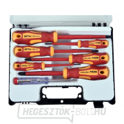 Villanyszerelő csavarhúzók tesztelővel, 7 darabos készlet, 3x(-),3x(PH), CrV Villanyszerelő csavarhúzók tesztelővel, 7 darabos készlet, 3x(-),3x(PH), CrV gallery main image