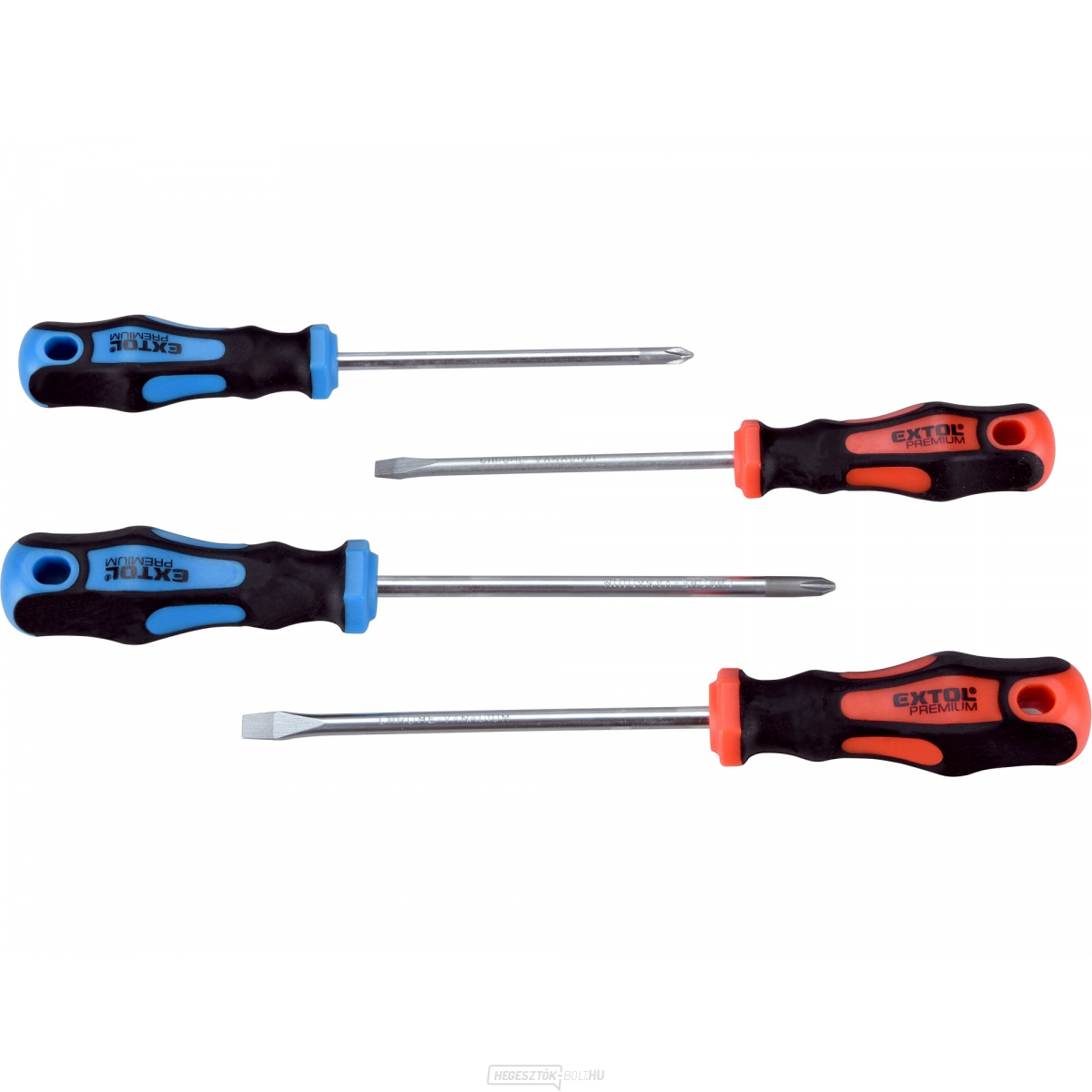 Csavarhúzó, 4 darabos készlet, 2x(-),2x(PH), CrV