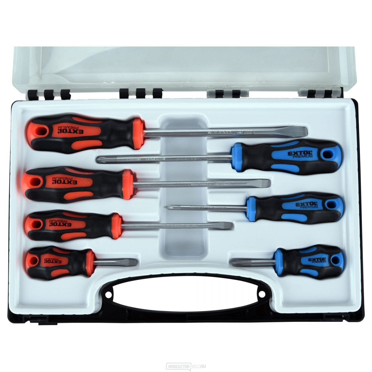 Csavarhúzó - készlet 7db, 4x(-),3x(PH), CrV Csavarhúzó - készlet 7db, 4x(-),3x(PH), CrV gallery main image