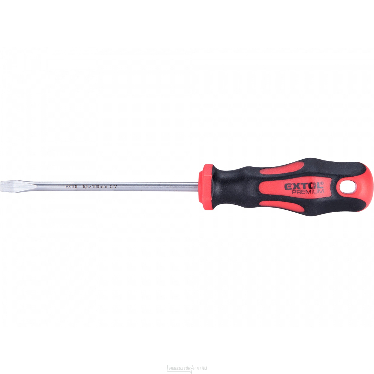 Lapos fejű csavarhúzó, (-) 5,5x100mm, CrV Lapos fejű csavarhúzó, (-) 5,5x100mm, CrV gallery main image