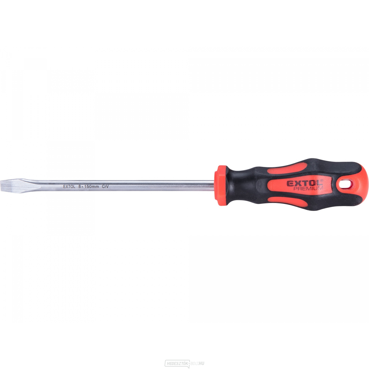 Lapos fejű csavarhúzó, (-) 8x150mm, CrV Lapos fejű csavarhúzó, (-) 8x150mm, CrV gallery main image