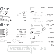 59 darabos szerszámkészlet, CrV, 1/4