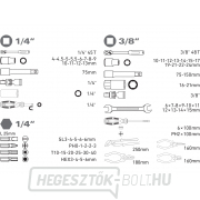 65 darabos szerszámkészlet, CrV, 1/4