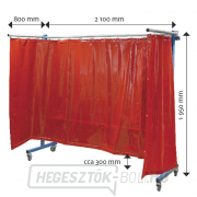 TransFlex védőernyő, piros 3700 × 1950 mm Előnézet 