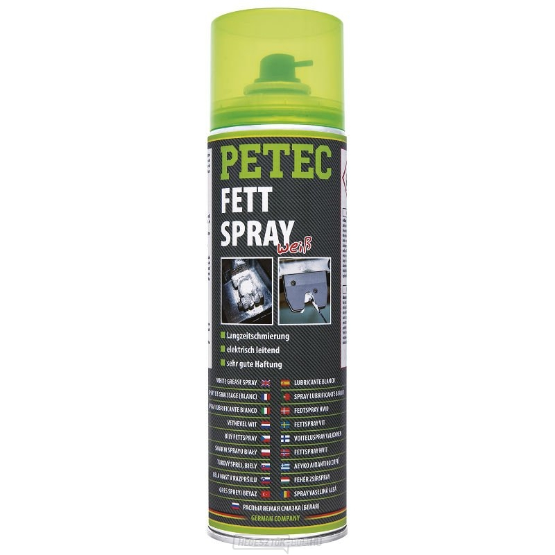 Fehér, hosszantartó spray kenőanyag - PETEC Fettspray weiss