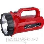 Solight LED zseblámpa újratölthető power bankkal, 5W, 235lm, piros gallery main image