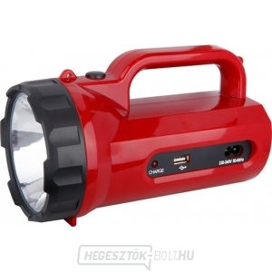 Solight LED zseblámpa újratölthető power bankkal, 5W, 235lm, piros Solight LED zseblámpa újratölthető power bankkal, 5W, 235lm, piros