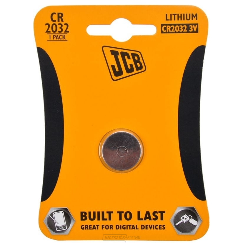 JCB gombelem lítium elem CR2032, buborékcsomagolás 1 db