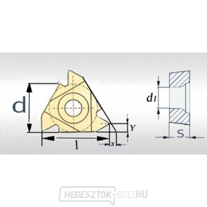 Vágóbetétek 60° IR 16IRA60, 5 db Vágóbetétek 60° IR 16IRA60, 5 db