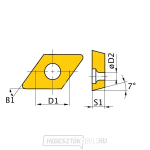 D/55°-os vágóbetétek - 5 db D/55°-os vágóbetétek - 5 db