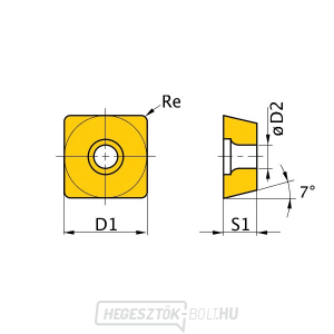 S/90°-os vágóbetétek, 5 db S/90°-os vágóbetétek, 5 db