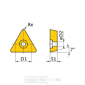 T/60°-os vágóbetétek, 5 db T/60°-os vágóbetétek, 5 db