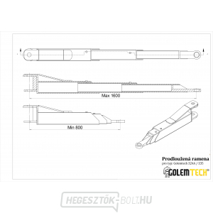 Háromrészes meghosszabbított karok - 2db Háromrészes meghosszabbított karok - 2db gallery main image