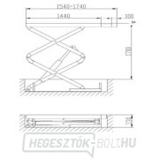 SET 3 MAXI - TC03 automata ollós emelő, TW02 3D kiegyensúlyozó gép és ollós emelő a padlóba náhled