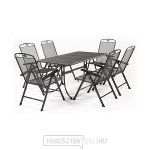 MWH Basanis 6 db taho fémből készült bútorkészlet (6x Savoy fotel, 1x Universal 160 asztal) gallery main image