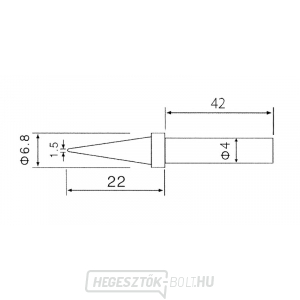 C1-1 hegy a ZD-30C, ZD-99, ZD-8906, ZD-8906L forrasztópákákákhoz C1-1 hegy a ZD-30C, ZD-99, ZD-8906, ZD-8906L forrasztópákákákhoz gallery main image