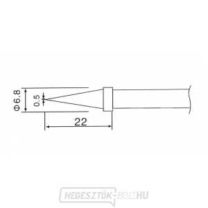 C1-2 hegy a ZD-30C,ZD-99,ZD-8906,ZD-8906L forrasztópákákákhoz C1-2 hegy a ZD-30C,ZD-99,ZD-8906,ZD-8906L forrasztópákákákhoz
