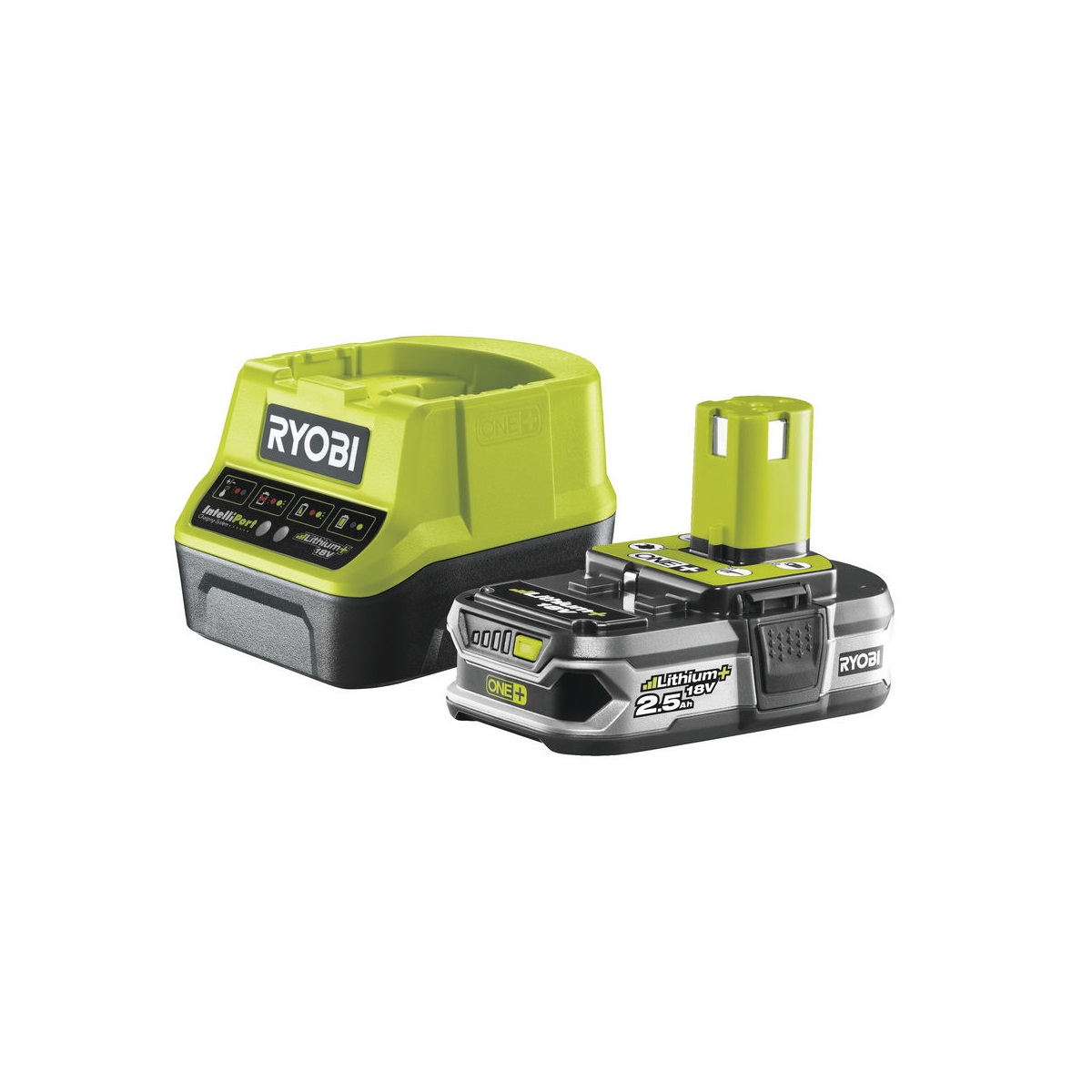18 V-os lítium-ion akkumulátor készlet 2,5 Ah töltővel RC18120 ONE