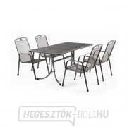 MWH Banis 4 db taho fémből készült bútor (4x Savoy szék, 1x Universal 145 asztal) gallery main image