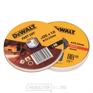 DT3507 10 darabos vágókorong-készlet 125x1,2x22,23 mm rozsdamentes acélhoz DeWALT DT3507 10 darabos vágókorong-készlet 125x1,2x22,23 mm rozsdamentes acélhoz DeWALT gallery main image
