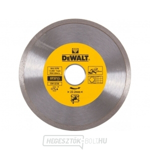 DT3713 Gyémánttárcsa szinterezett keményfémből készült 125x22,2 mm-es folyamatos kerületű gyémánttal, lapok száraz vágásához DeWALT DT3713 Gyémánttárcsa szinterezett keményfémből készült 125x22,2 mm-es folyamatos kerületű gyémánttal, lapok száraz vágásához DeWALT gallery main image
