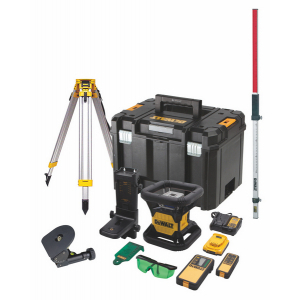 DCK379D1G DeWALT 18V 360°-ban forgatható zöld lézerkészlet állvánnyal és léccel gallery main image