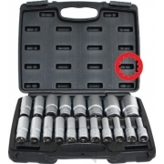 Genborx JBTK 1219A 19 darabos bővített dugókulcs-készlet Genborx JBTK 1219A 19 darabos bővített dugókulcs-készlet gallery main image