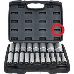 Genborx JBTK 1219A 19 darabos bővített dugókulcs-készlet Genborx JBTK 1219A 19 darabos bővített dugókulcs-készlet gallery main image