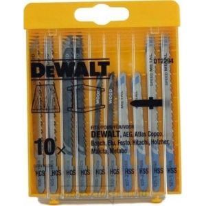 DT2294 10 darabos fűrészlapkészlet fa és fém fűrészlapok keveréke DeWALT szúrófűrészekhez DT2294 10 darabos fűrészlapkészlet fa és fém fűrészlapok keveréke DeWALT szúrófűrészekhez gallery main image