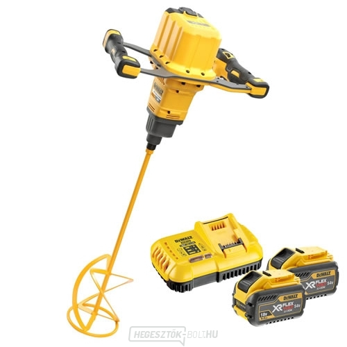 Dewalt DCD240X2 akkumulátoros mixer két fogantyúval 54V, 2x 9,0Ah 54V Li-Ion DeWALT FLEXVOLT 54V FLEXVOLT
