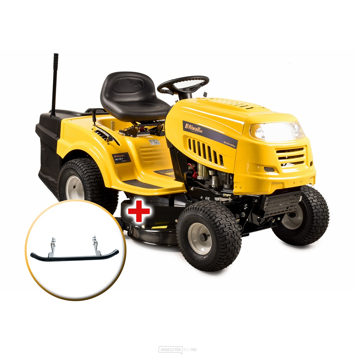 Riwall PRO RLT 92 T kerti traktor hátsó ürítéssel és 6 sebességes Transmatic sebességváltóval