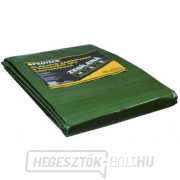 10x12 m megerősített vízálló ponyva hálóval, zöld 100g/m2 gallery main image