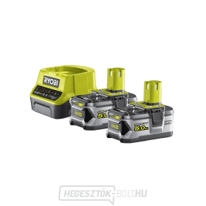 Ryobi RC18120-250 készlet 2x 18 V lítium-ion akkumulátor 5 Ah töltővel RC18120 ONE  gallery main image