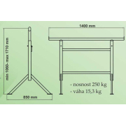 Állványzat kecske 850x1060-1710x1400mm Előnézet 